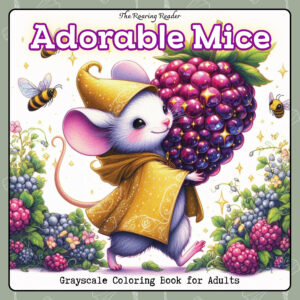 Adorable Mice Grayscale Coloring Book for Adults – Printable PDF