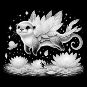 Adorable Fantasy Creatures 2 Coloring Book PDF | Cute Magical Creatures on Black Backgrounds