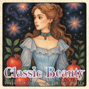 Classic Beauty – Grayscale Coloring Book (PDF Edition)