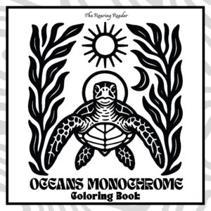 Oceans Monochrome Coloring Book (Digital Edition – 52 Printable Designs)